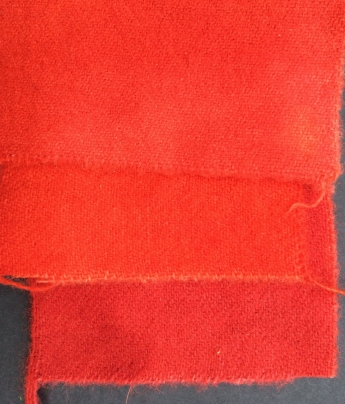 Wool, dyed in madder