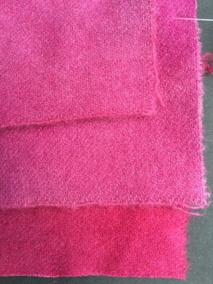 Wool, dyed in cochineal